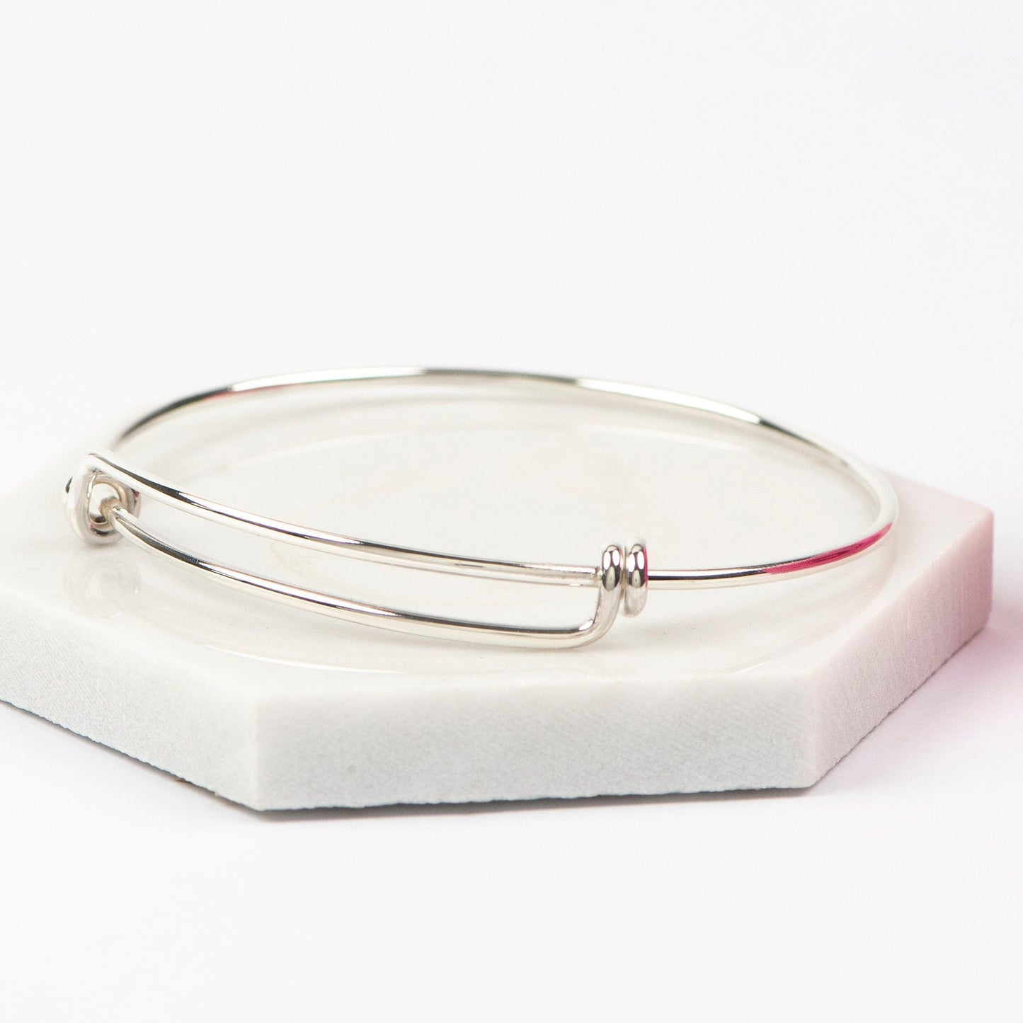 Sterling silver adjustable bangle, perfect for adding charms or for larger wrists, gift for mum, gift for her, silver bangle