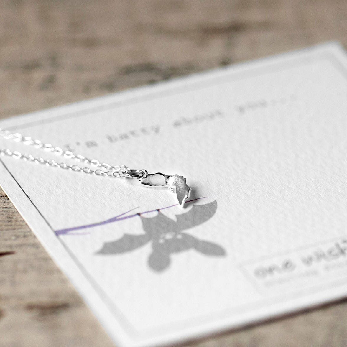 Batty about you, sterling silver bat charm necklace. the ideal gift for a bat lover, halloween fan or anyone that you want to tell that you are batty about them... Made from Silver 925, by grace and valour