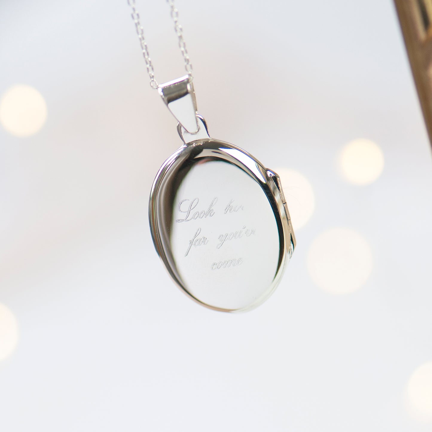 Birth flower locket engraved on the reverse with a personal message, i can engrave your locket with your personal gift message.