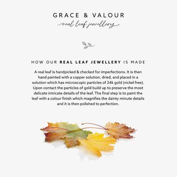 How our real leaf jewellery is made Grace and valour