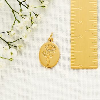 Morning Glory flower for September - gold plated birthday gift necklace