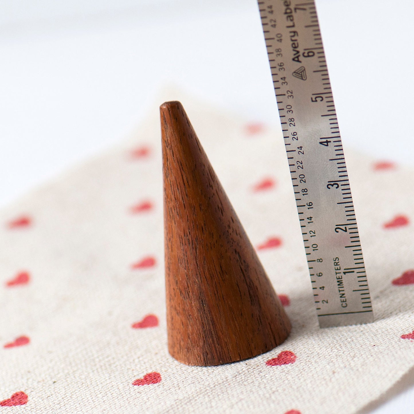 Rose wood natural ring cones or ring holders, ring keepers made from dark wood by Grace & Valour