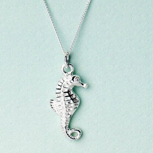 Seahorse sterling silver necklace