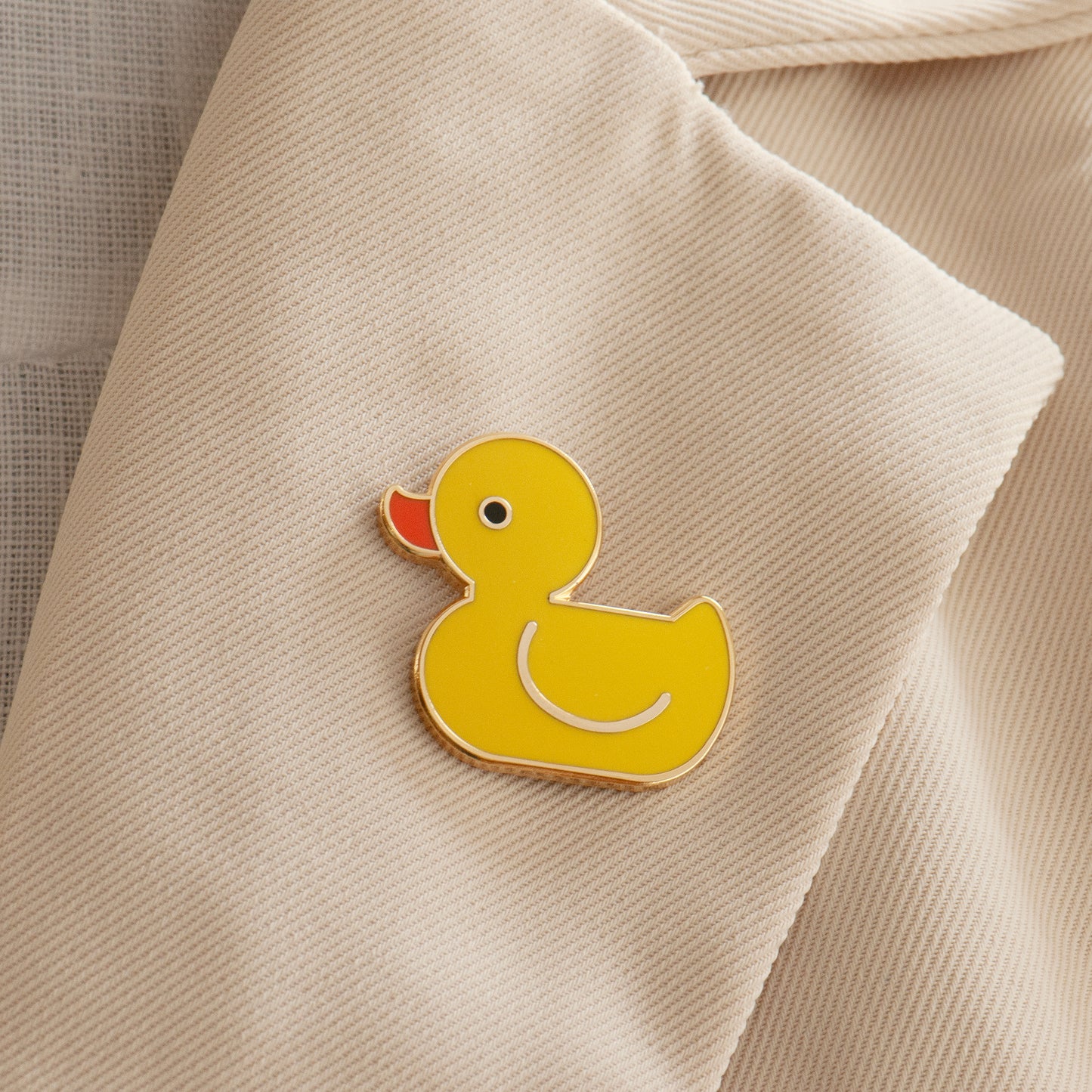 Yellow cute rubber duck enamel pin, gifts under £10, enamel pin
