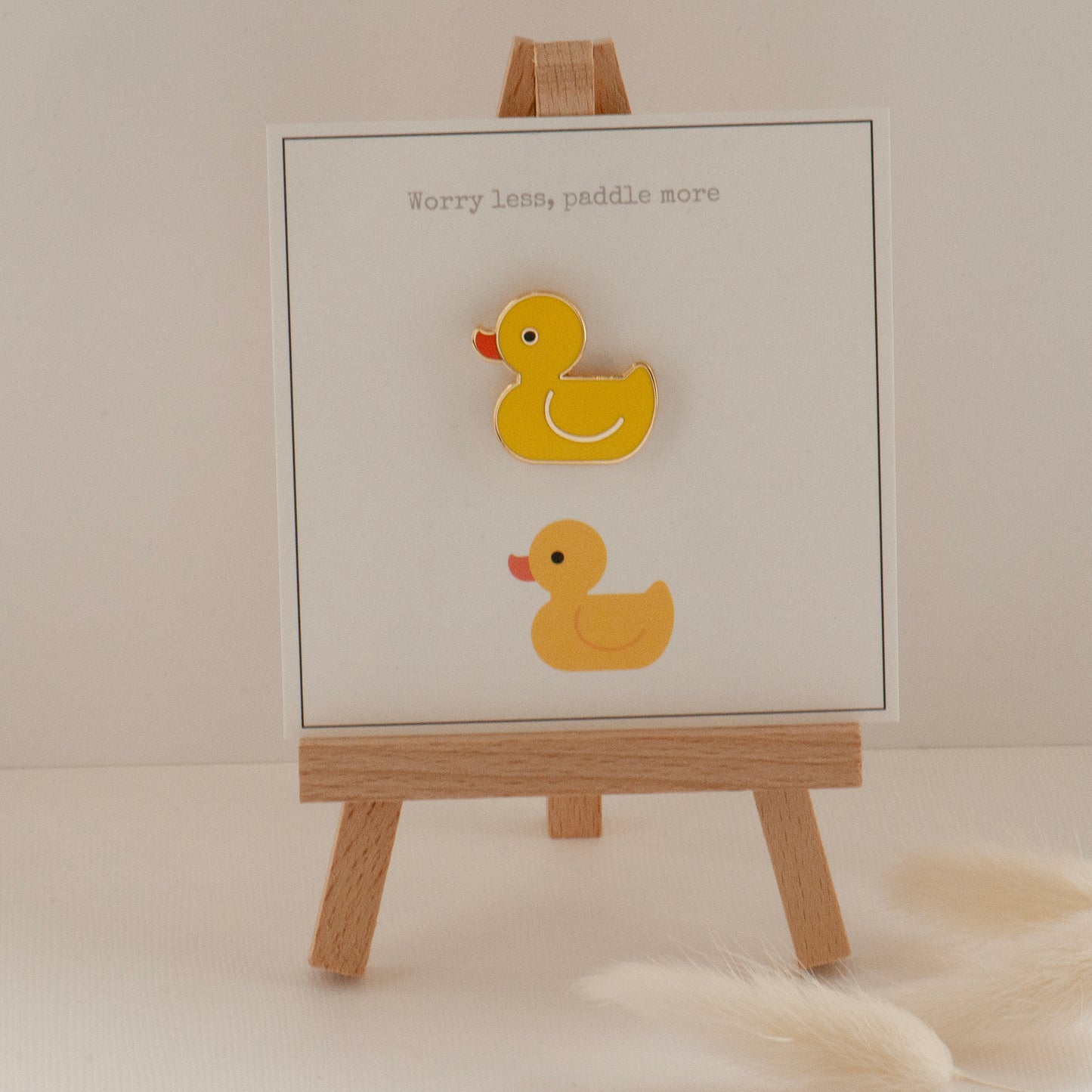 Yellow rubber duck, worry less, paddle more gift card