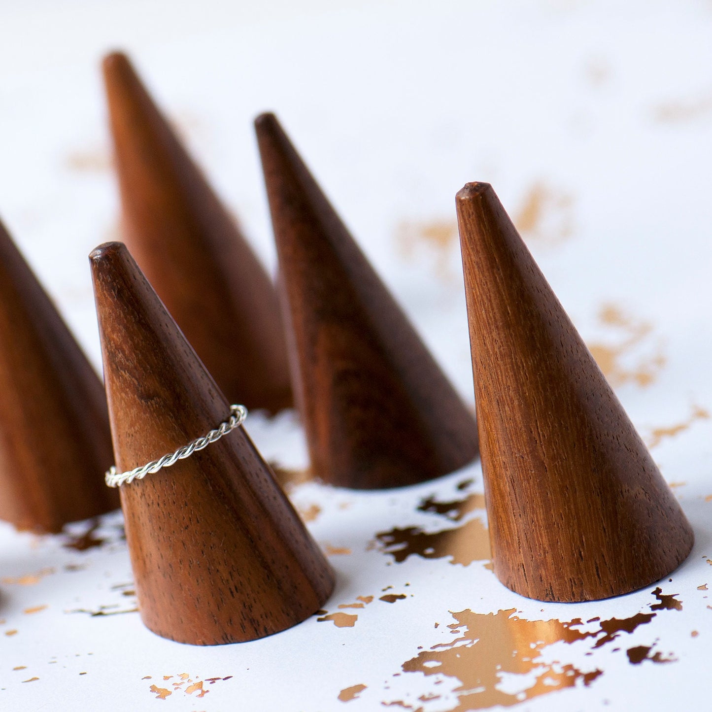 Dark Rosewood natural ring cones or ring holders, perfect gift for her, engagement ring gift for her, ring keeper wooden, stylish ring keeper, grace and Valour