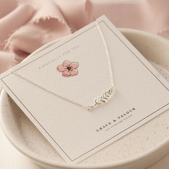 Fern necklace sterling silver nature lovers gift