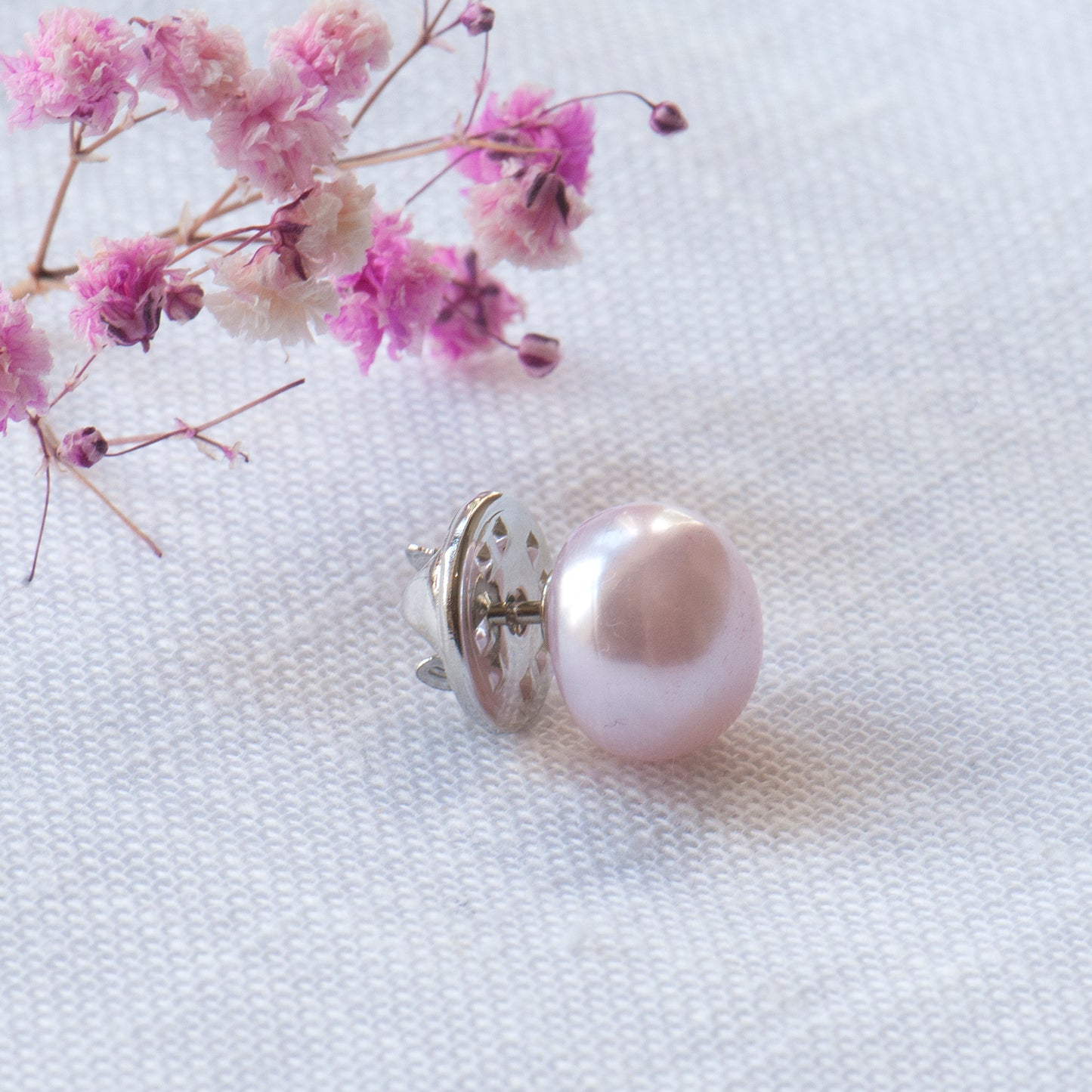 smoke rose modesty pin close up picture, no cleavage blouse, no peeping pin