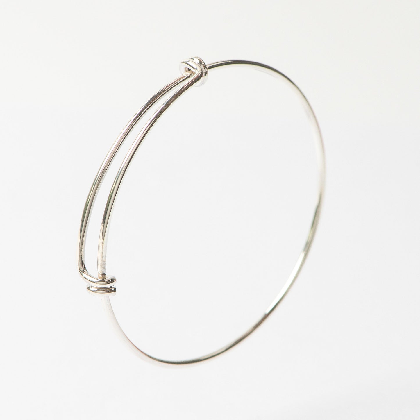 Sterling silver adjustable bangle, perfect for adding charms or for larger wrists, gift for mum, gift for her, silver bangle