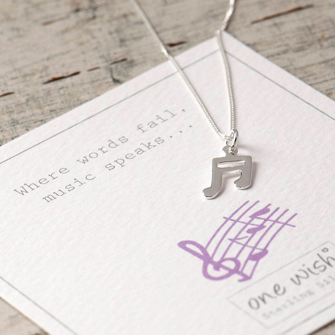 where words fail, music speaks, cute silver necklace musical note, gift for music teacher, gift for her, gift for music lover, gift for singer,