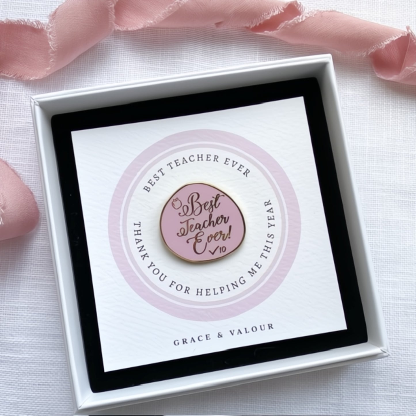 Best Teacher Ever Enamel Pin | Teacher Appreciation Gift