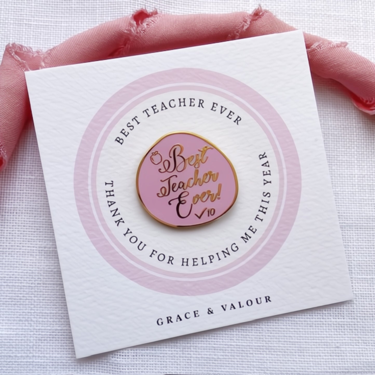 Best Teacher Ever Enamel Pin | Teacher Appreciation Gift