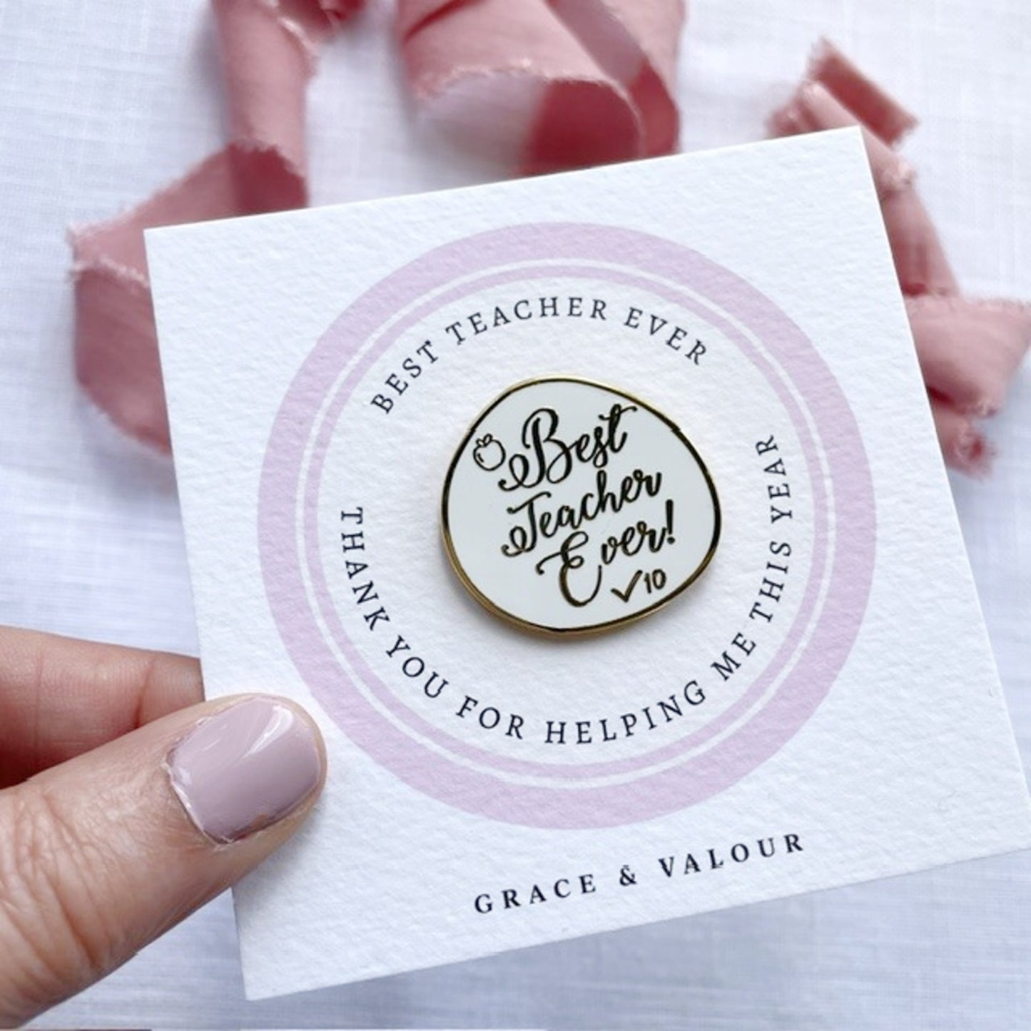 Best Teacher Ever Enamel Pin | Teacher Appreciation Gift