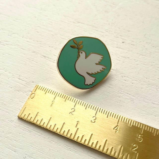 Dove Enamel Pin the symbol of peace, gifts under £10, White dove pin, gift for friend