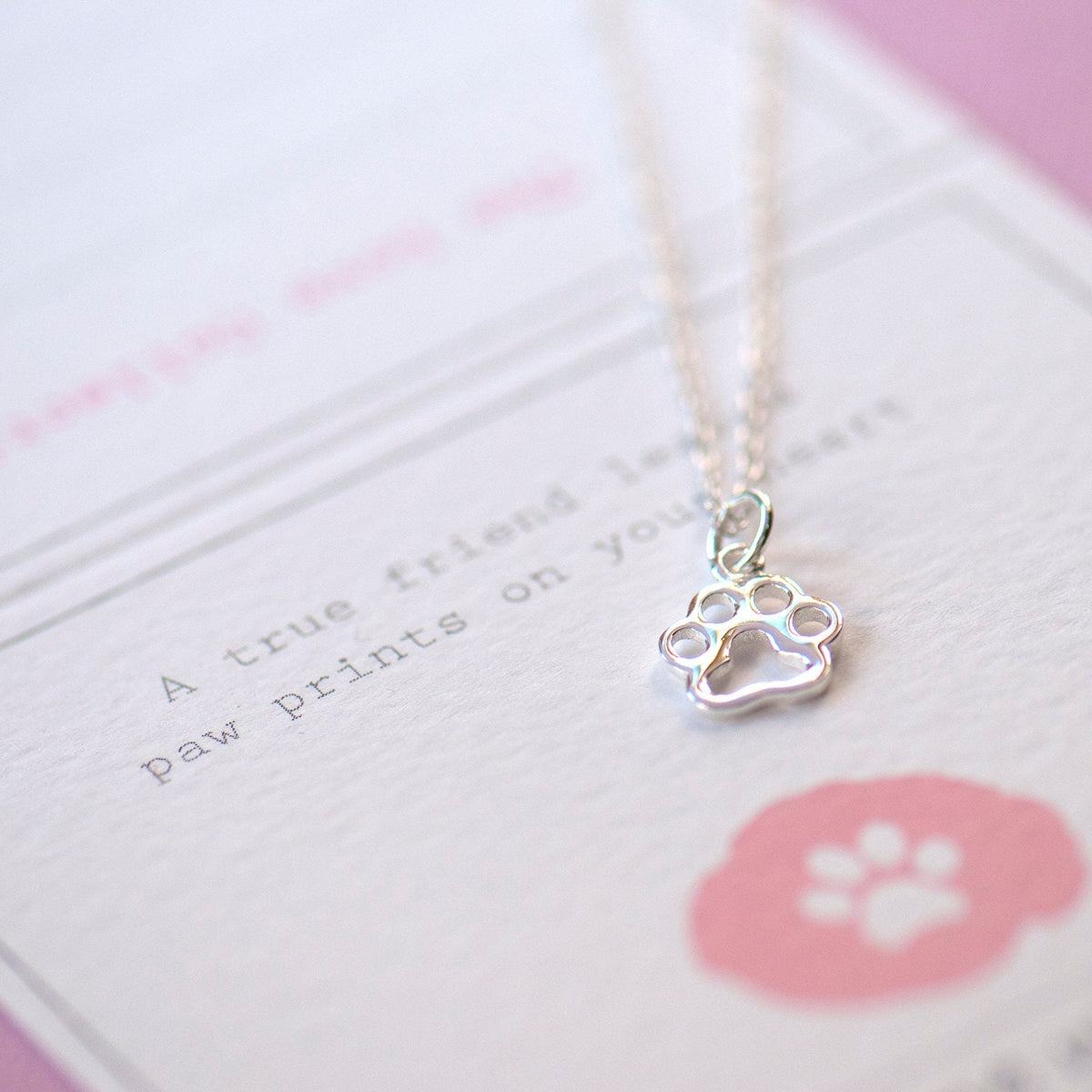 Pet memorial remembrance gift dog paw print 
