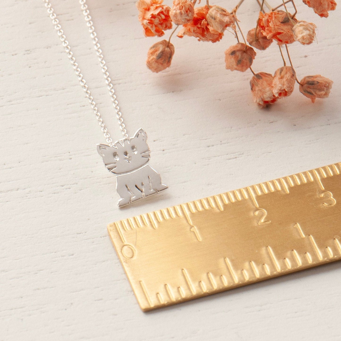 Cat necklace sterling silver 925, catitude is everything quote giftcard, gift for cat lover, animal lover gift, cute cat necklace for gift for her