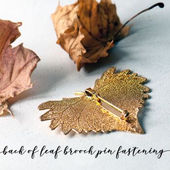 Leaf clasps showing the pendant chain also - Real leaf jewellery