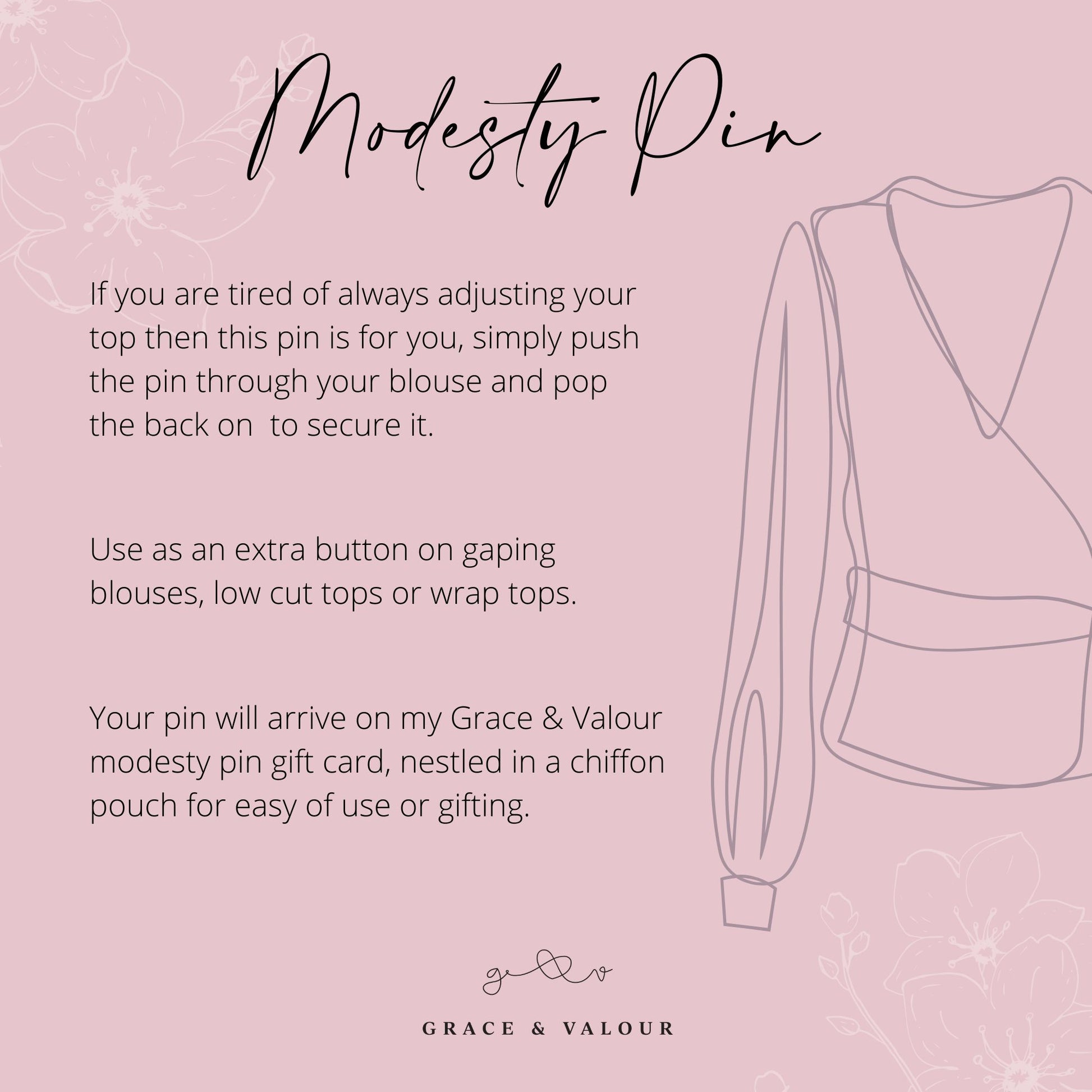 modesty pin information