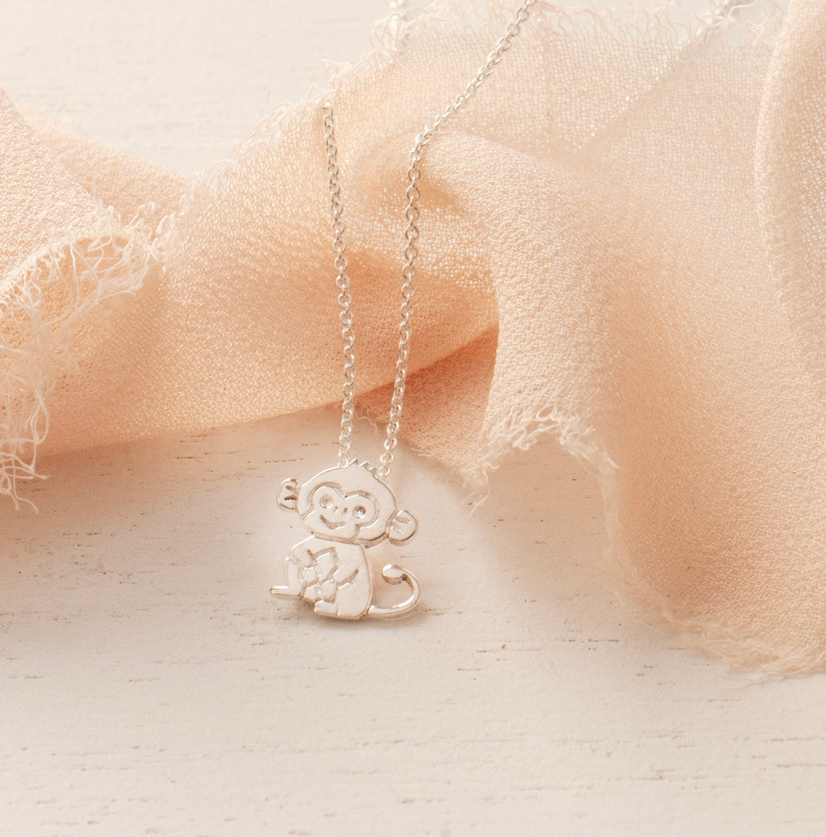 monkey necklace on chain
