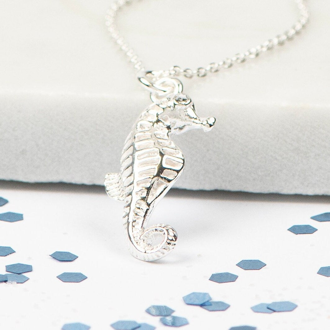 Seahorse sterling silver necklace