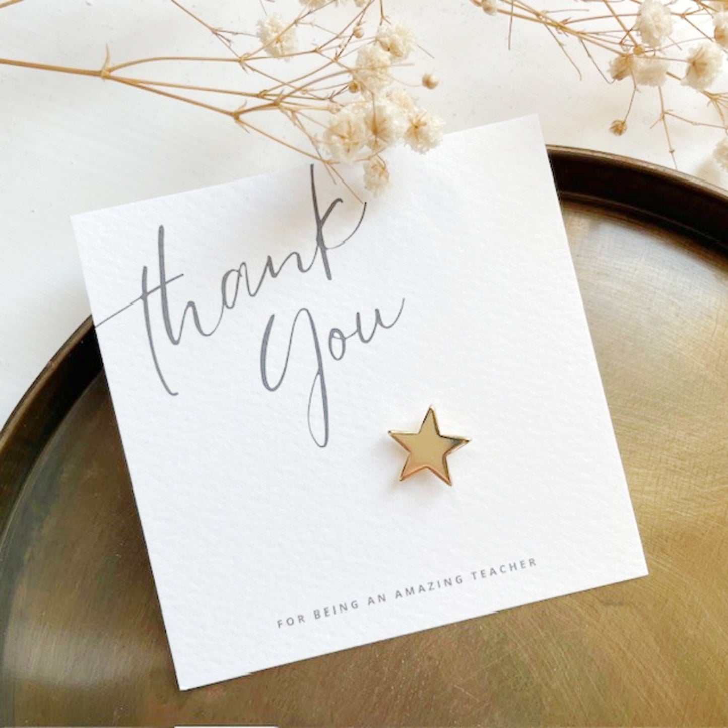 Tiny gold star lapel pin teacher appreciation