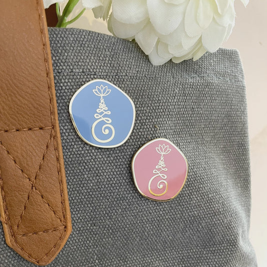Spiritual Enamel Pin Unalome Symbol, Gift For Mindfulness And Meditation For Her