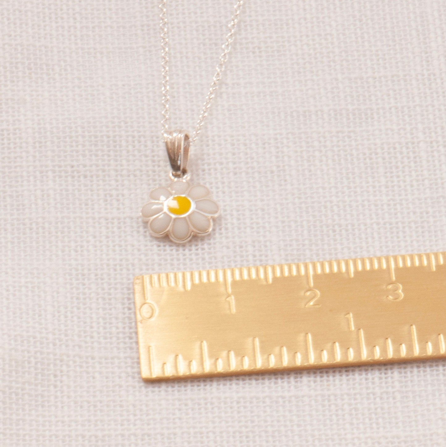 sweet little sterling silver daisy necklace, Reminder of Summer daisy choker necklace made from silver 925. Gift for her.