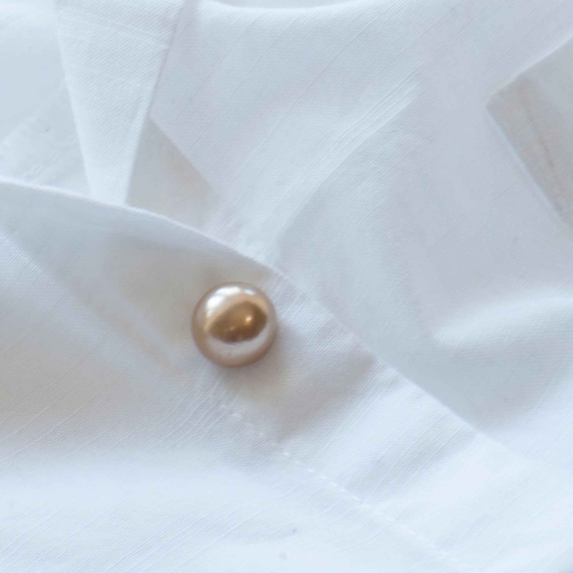 Champagne colour faux pearl modesty pin, extra button pin for a low cut blouse or wrap top. Gift for friend, gift for mum, gift for sister