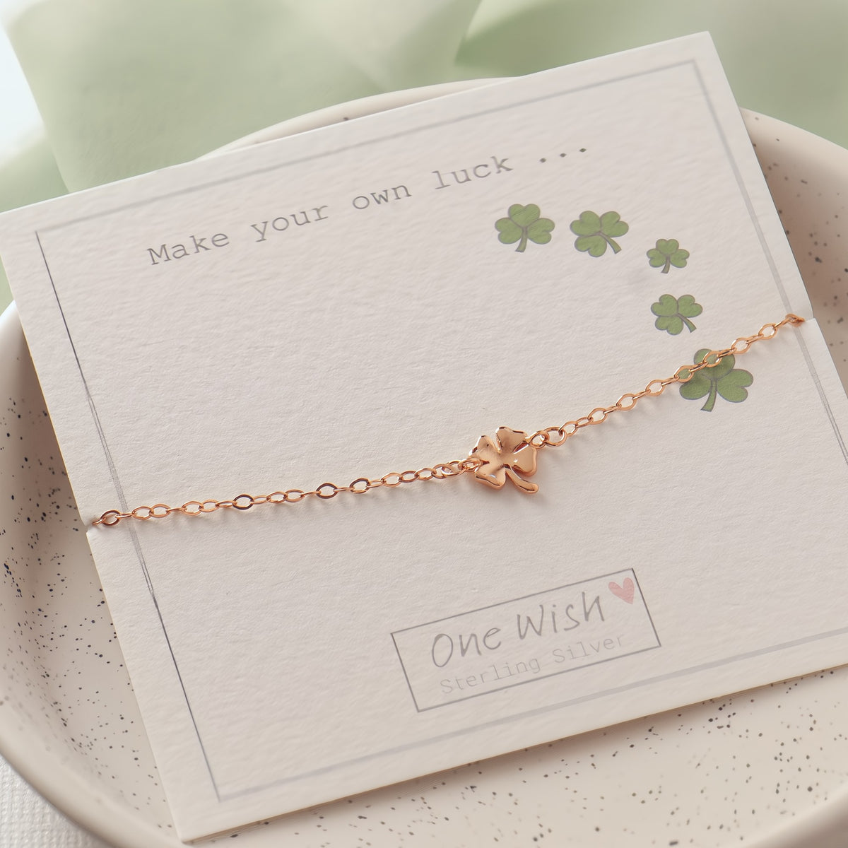 Sterling Silver Four Leaf Clover Bracelet – Good Luck Gift