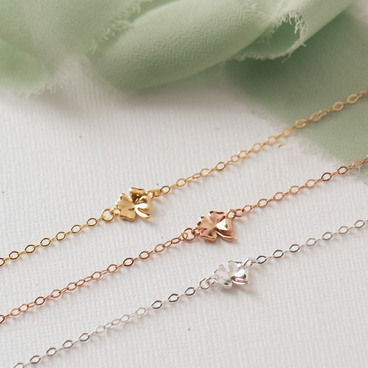 Sterling Silver Four Leaf Clover Bracelet – Good Luck Gift