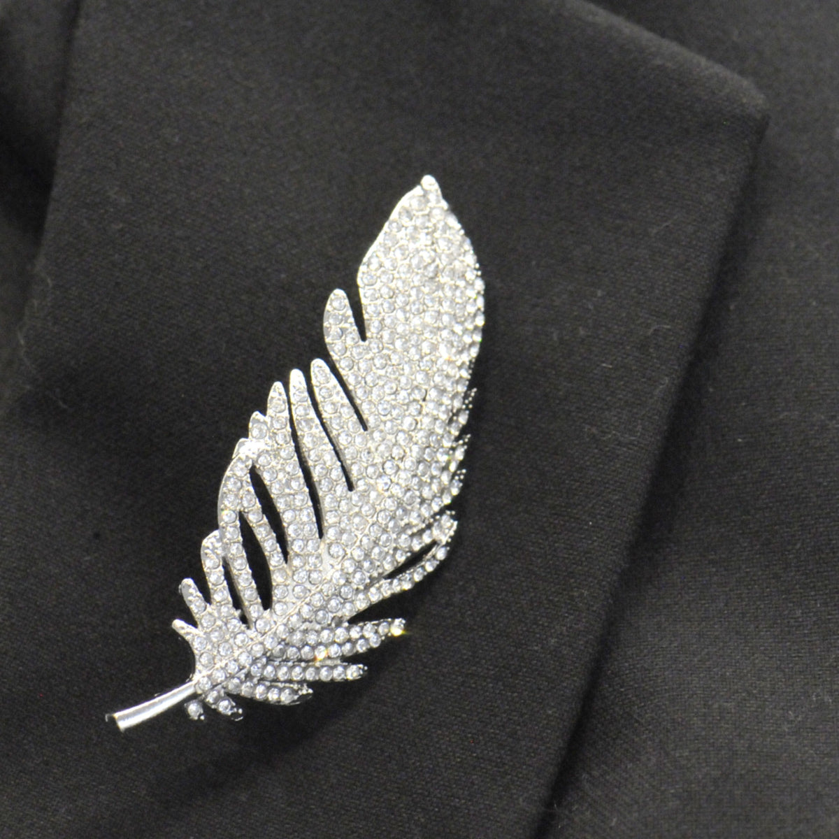 Sparkling Diamante Feather Brooch | Vintage Style Jewellery
