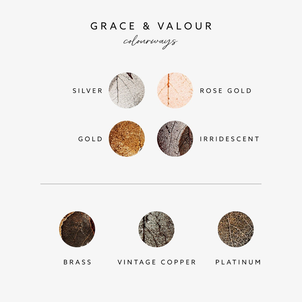 colour chart of leaf colour options