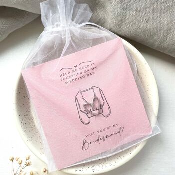 Bridesmaid Gift modesty pin silver in sweet chiffon pouch ready for gifting