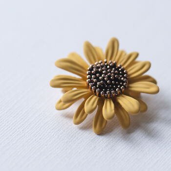 yellow sunflower brooch