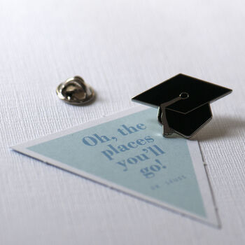 mortar board enamel pin